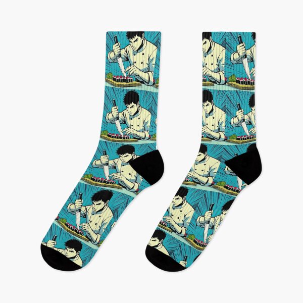 Item preview, Manga Chef Making Sushi Pop Art Style designed and sold by artofuniverse.