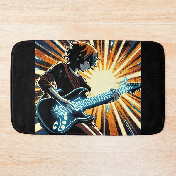 Item preview, Guitarist Manga Character Pop Art Style designed and sold by artofuniverse.
