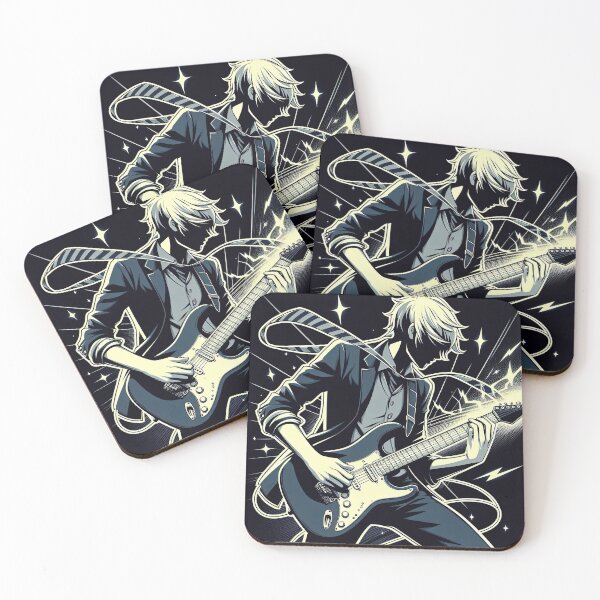 Item preview, Guitarist Manga Character Pop Art Style designed and sold by artofuniverse.