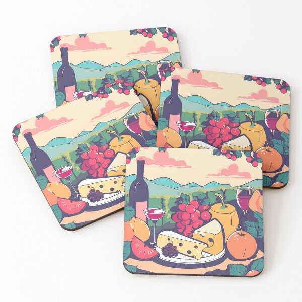 Item preview, Cheese, Fruit, and Wine designed and sold by ColorArtByEric.