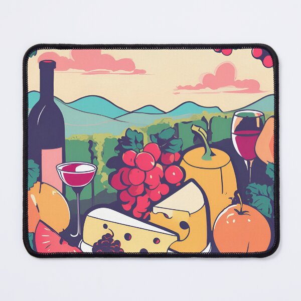 Item preview, Cheese, Fruit, and Wine designed and sold by ColorArtByEric.