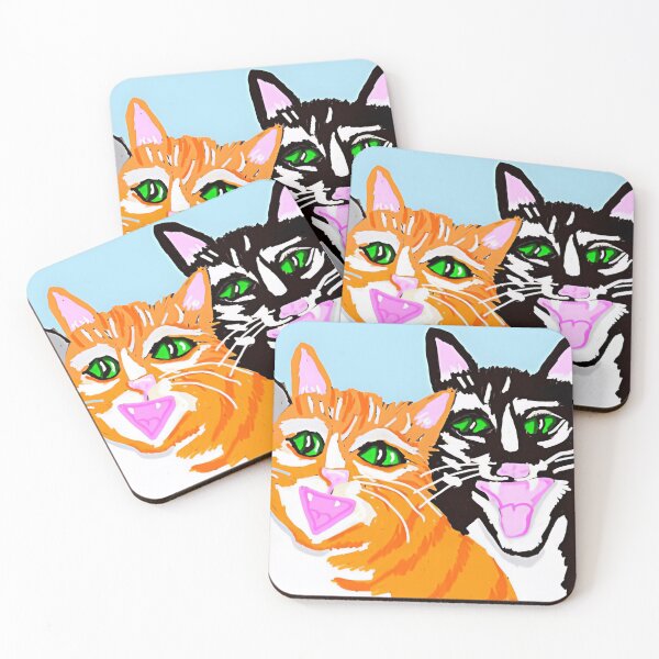 Item preview, The Two Happy Cats designed and sold by pinkyjainpan.