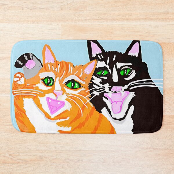 Item preview, The Two Happy Cats designed and sold by pinkyjainpan.