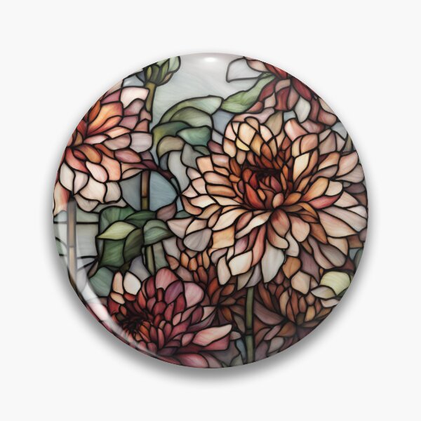 Item preview, Stained Glass Dahlia Garden designed and sold by StoryofPieces.