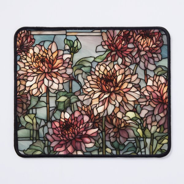 Item preview, Stained Glass Dahlia Garden designed and sold by StoryofPieces.