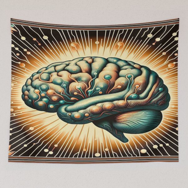 Item preview, Art Deco Brain: Geometric Elegance Meets Neuroscience designed and sold by Naomi Gutierrez Parrish.