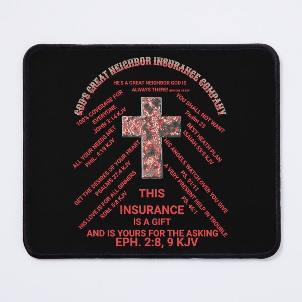 Item preview, God's Great Neighbor Insurance company design designed and sold by S4G Tees.