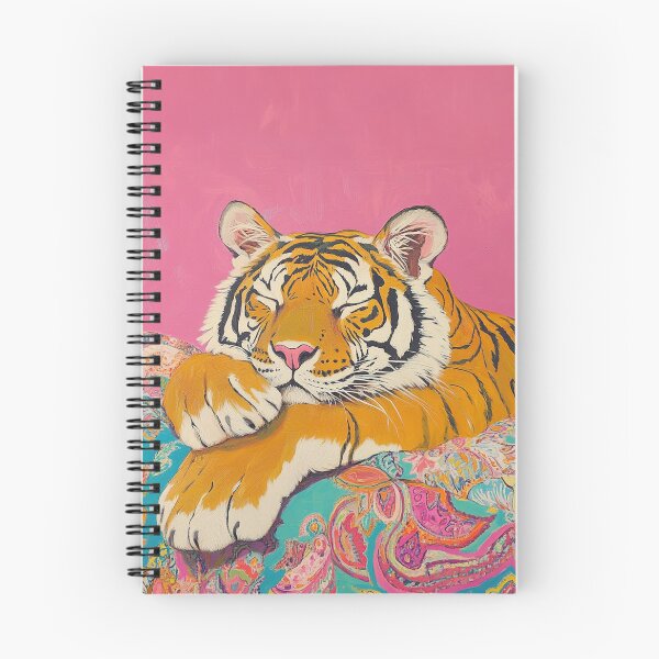 Item preview, Pink Maximalist Tiger Preppy Painting designed and sold by Creative Brat Design Studio.
