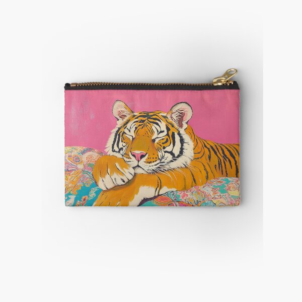 Artikelvorschau, Rosa Maximalist Tiger Preppy Malerei entworfen und verkauft von Creative Brat Design Studio.