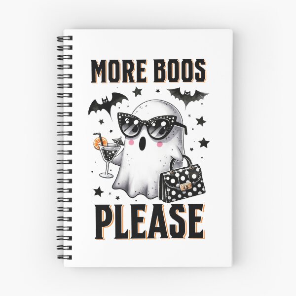 Item preview, More Boos, please Halloween ghost drinking a cocktail design  designed and sold by InspireGlow.