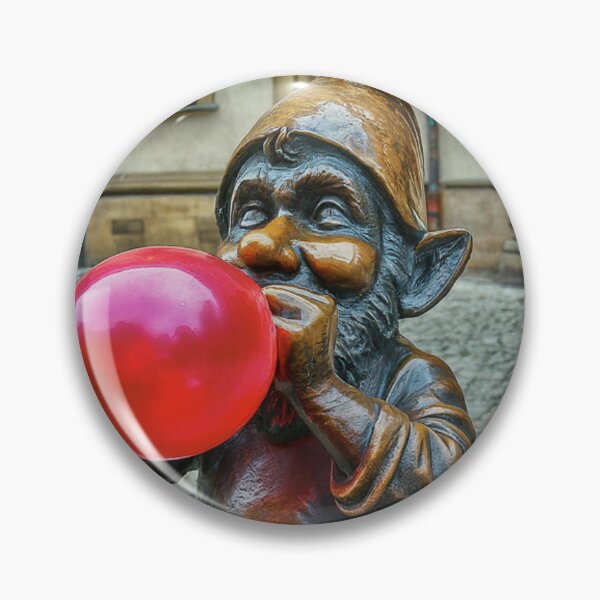 Item preview, Thinking of Wroclaw - Gnome Blowing Up a Balloon designed and sold by Purrfecta.