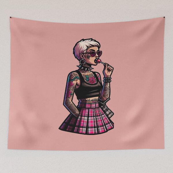 Item preview, Spiked Collar, Plaid Skirt, and Lollipop designed and sold by PinUpPizzazz.