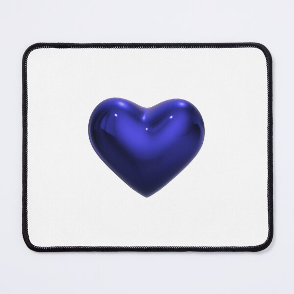 Item preview, Dark Blue 3D Metallic Heart designed and sold by bubblesjpeg.