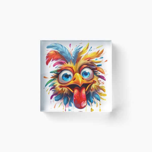 Item preview, Happy Chicken with wide eyes designed and sold by myartisanco.