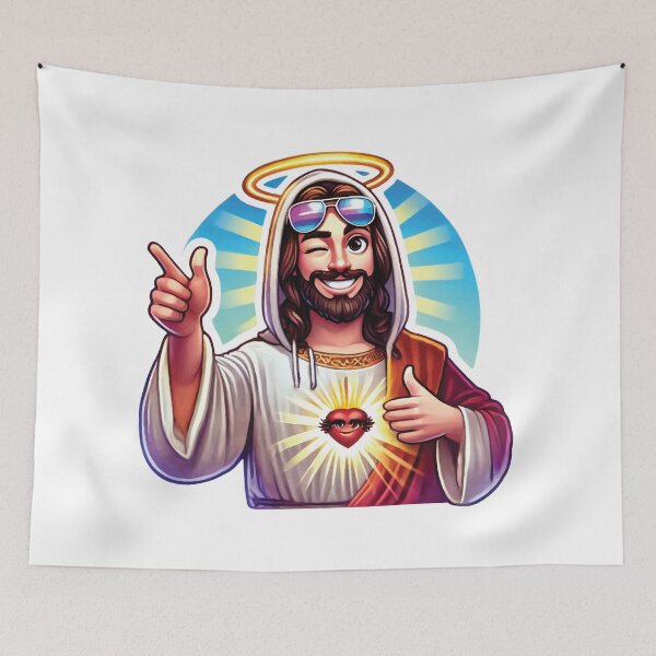 Item preview, Cool Jesus with Halo and Shades designed and sold by DecalBox.