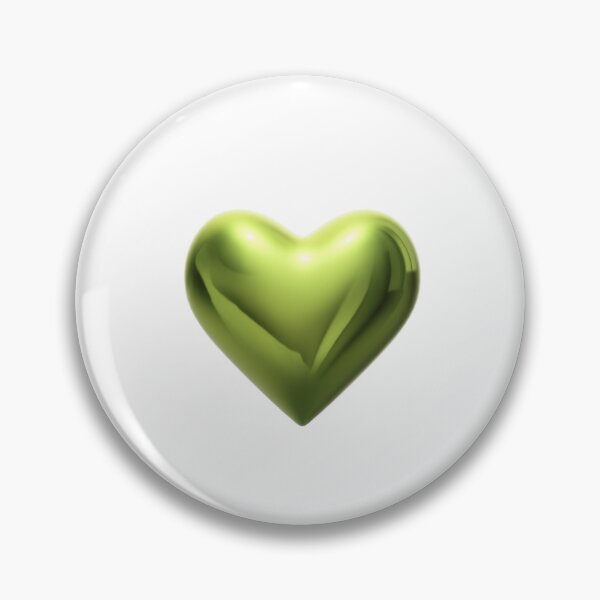 Item preview, Light Green Metallic Heart designed and sold by bubblesjpeg.
