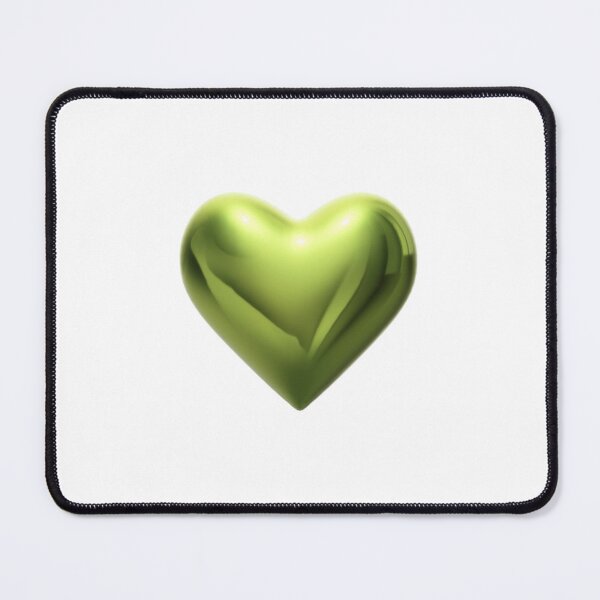 Item preview, Light Green Metallic Heart designed and sold by bubblesjpeg.