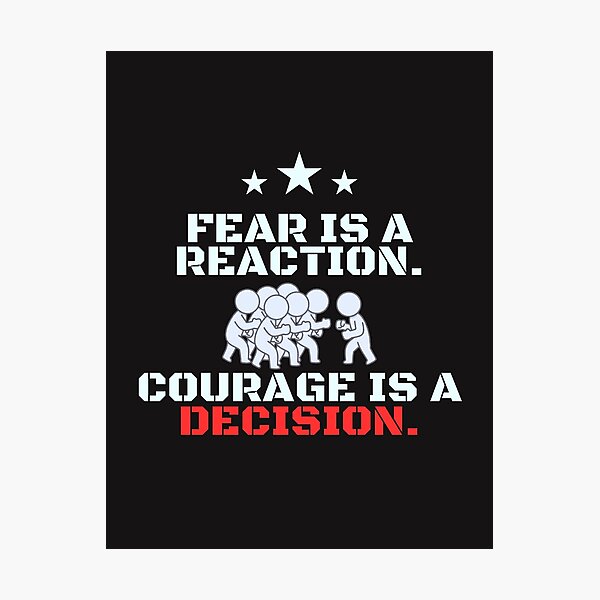 Item preview, Fear and Courage. designed and sold by creatorplus.
