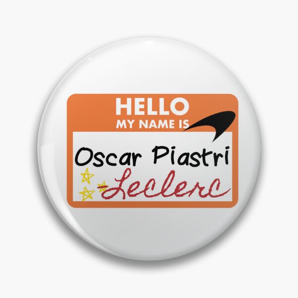 Item preview, Oscar Piastri Leclerc Name Tag designed and sold by FloralFastlane.
