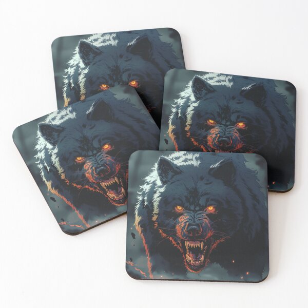 Item preview, Snarling black wolf designed and sold by valerko26.