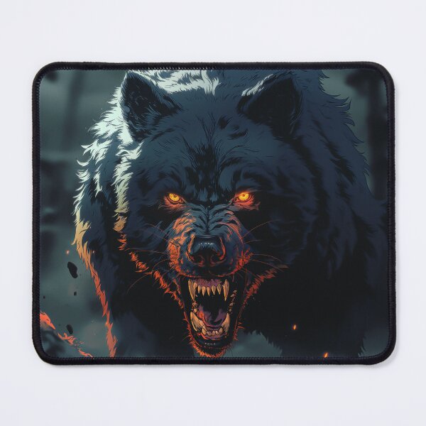 Item preview, Snarling black wolf designed and sold by valerko26.