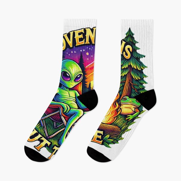 Item preview, Funny Alien Camping "Adventure Is Out There" designed and sold by StonerTunesX.