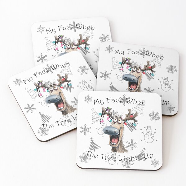Item preview, My Face When The Tree Lights Up - Happy Christmas Reindeer designed and sold by I Am Skye With An E.