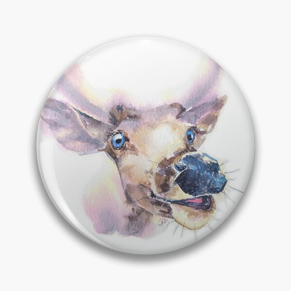 Item preview, Expressive portrait of a cheerful deer designed and sold by MarieLeRiz-Art.