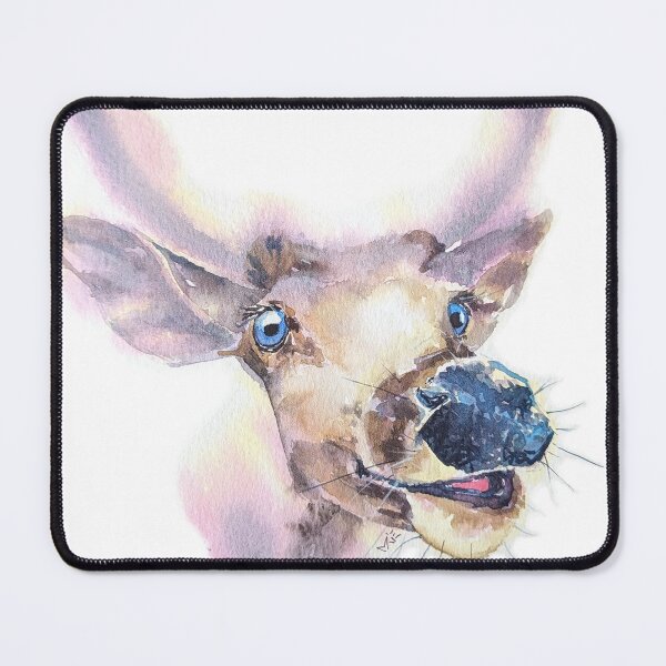 Item preview, Expressive portrait of a cheerful deer designed and sold by MarieLeRiz-Art.