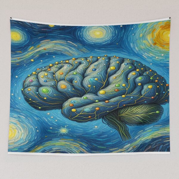 Item preview, Starry Night Brain: A Van Gogh-Inspired Masterpiece designed and sold by Naomi Gutierrez Parrish.