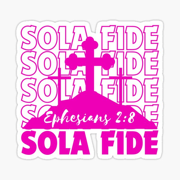 Vista previa del artículo con la obra «Sola Fide, Fe Sola, Reformada», diseñado y vendido por MoriaStore.