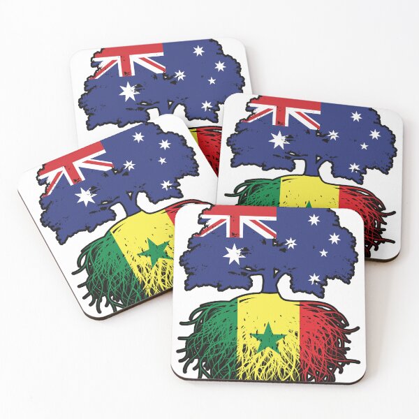 Item preview, Senegal Senegalese Australian Australia Tree Roots Flag designed and sold by FlagX.