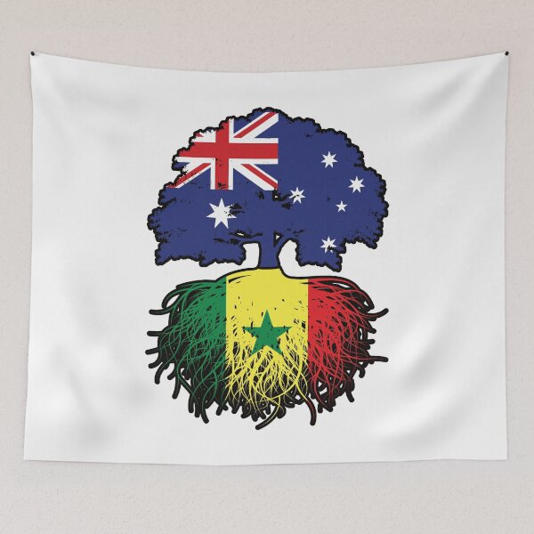 Item preview, Senegal Senegalese Australian Australia Tree Roots Flag designed and sold by FlagX.
