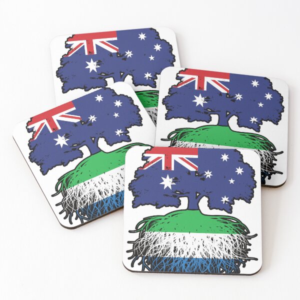 Item preview, Sierra Leone Sierra Leonean Australian Australia Tree Roots Flag designed and sold by FlagX.