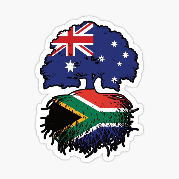 Item preview, South Africa South African Australian Australia Tree Roots Flag designed and sold by FlagX.