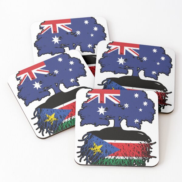 Item preview, South Sudan South Sudanese Australian Australia Tree Roots Flag designed and sold by FlagX.