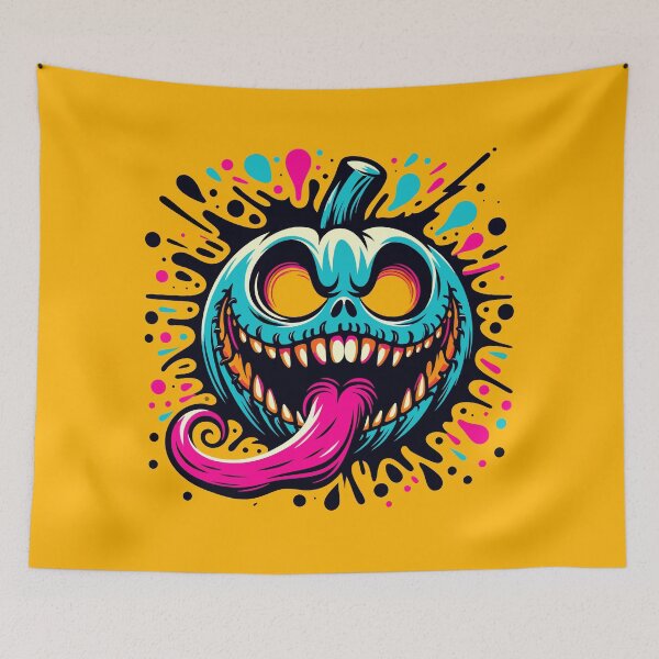 Item preview, Psycho Pumpkin: A Vibrant Halloween Horror designed and sold by H Jonas.