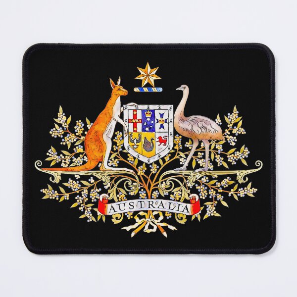 Item preview, Australia Coat of Arms - Iconic National Emblem with Kangaroo and Emu designed and sold by Michael van der Hoorn.