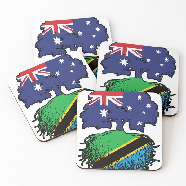 Item preview, Tanzania Tanzanian Australian Australia Tree Roots Flag designed and sold by FlagX.
