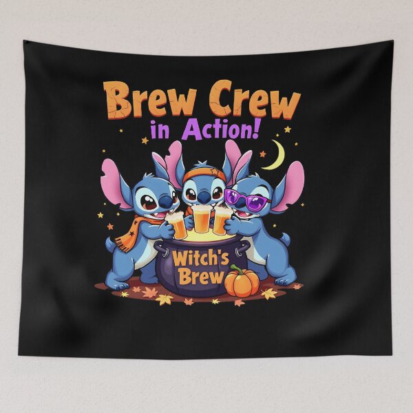 Item preview, Halloween Stitch : Brew Crew in Action - A Funny Witches Brew Design for Halloween designed and sold by TheInkyOwl-TIO.