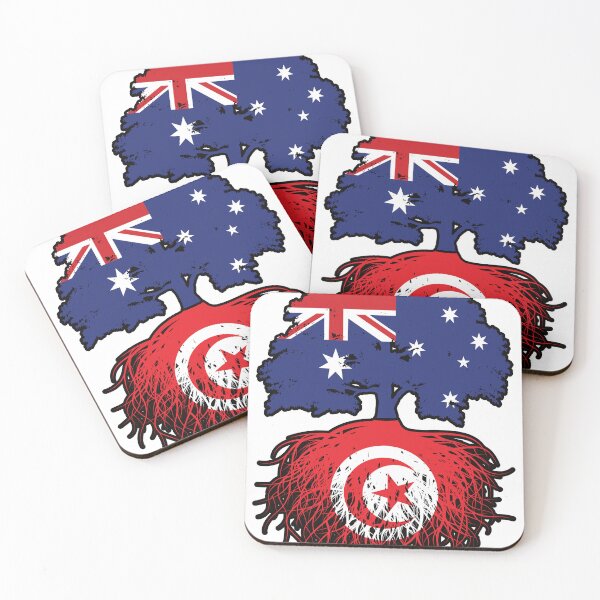 Item preview, Tunisia Tunisian Australian Australia Tree Roots Flag designed and sold by FlagX.