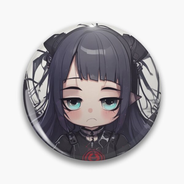 Item preview, Meh Chibi Anime Goth Chick designed and sold by KnottyToons.
