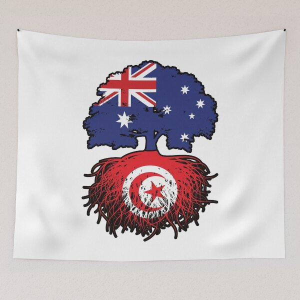 Item preview, Tunisia Tunisian Australian Australia Tree Roots Flag designed and sold by FlagX.