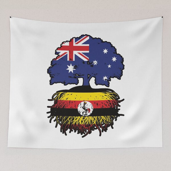 Item preview, Uganda Ugandan Australian Australia Tree Roots Flag designed and sold by FlagX.