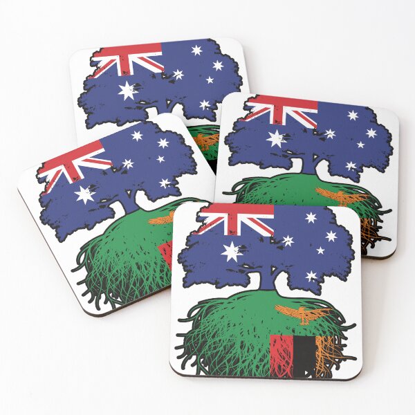 Item preview, Zambia Zambian Australian Australia Tree Roots Flag designed and sold by FlagX.