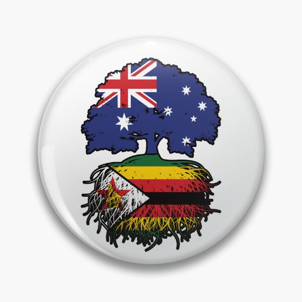 Item preview, Zimbabwe Zimbabwean Australian Australia Tree Roots Flag designed and sold by FlagX.