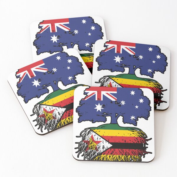 Item preview, Zimbabwe Zimbabwean Australian Australia Tree Roots Flag designed and sold by FlagX.