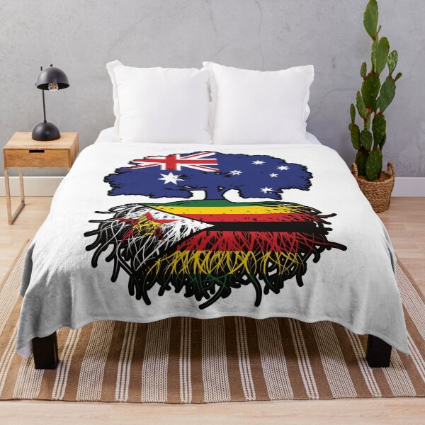 Item preview, Zimbabwe Zimbabwean Australian Australia Tree Roots Flag designed and sold by FlagX.