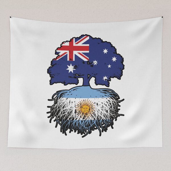 Item preview, Argentina Argentine Australian Australia Tree Roots Flag designed and sold by FlagX.