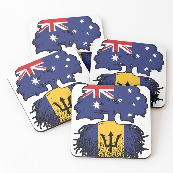 Item preview, Barbados Barbadian Australian Australia Tree Roots Flag designed and sold by FlagX.